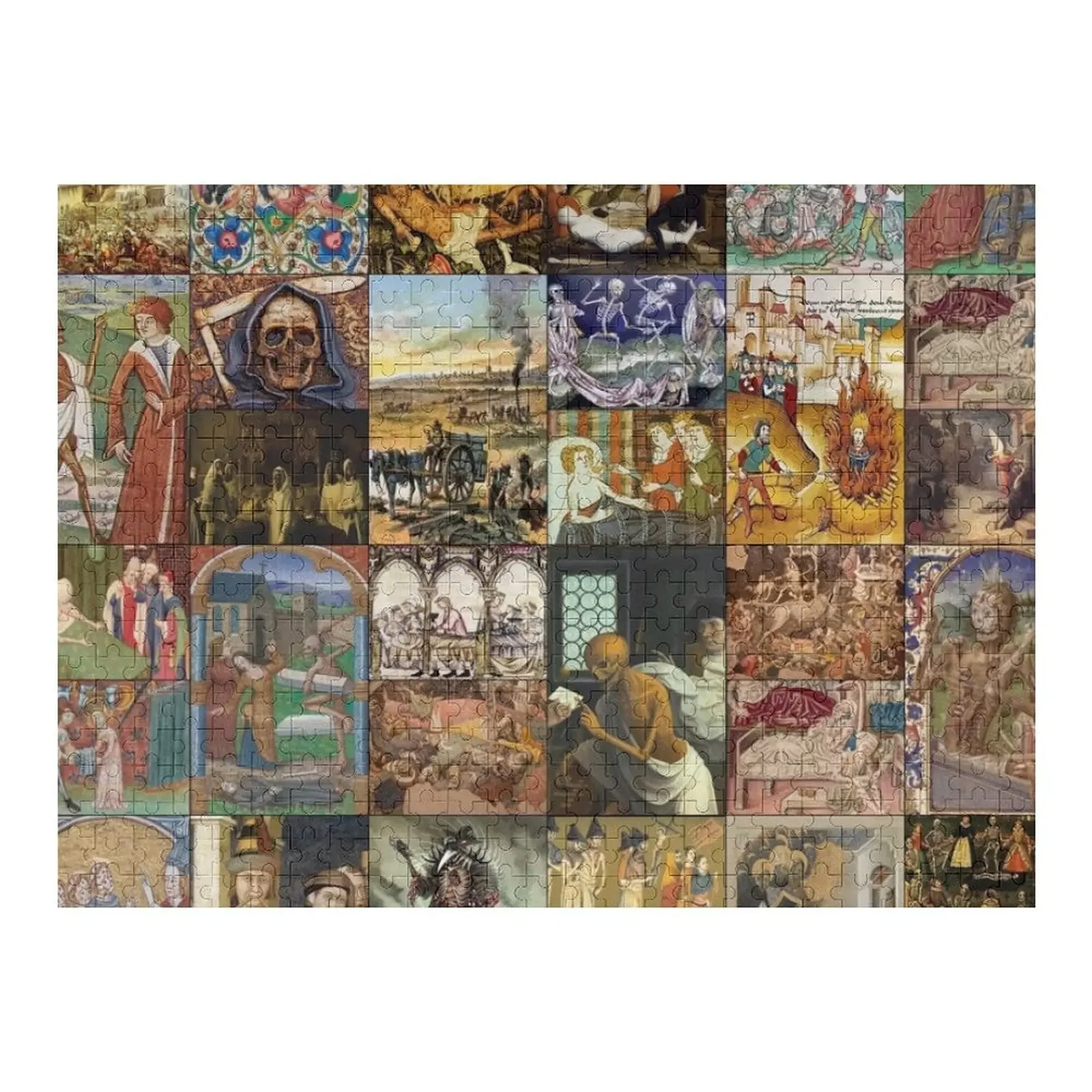 

Black Death Art Jigsaw Puzzle Customized Photo Personalized Wooden Name Puzzle