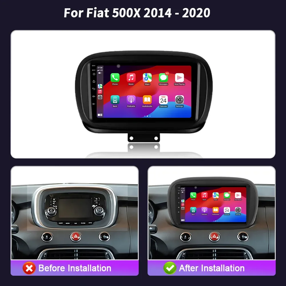 Car Radio For Fiat 500X 2014 - 2020 Multimedia Video Player GPS Navigation Wireless Carplay Head Unit  9