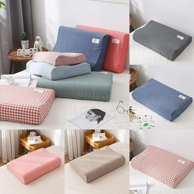 30x50cm Cotton Latex Pillowcase For Home Bedroom Sleeping Washable Memory Pillow Cover