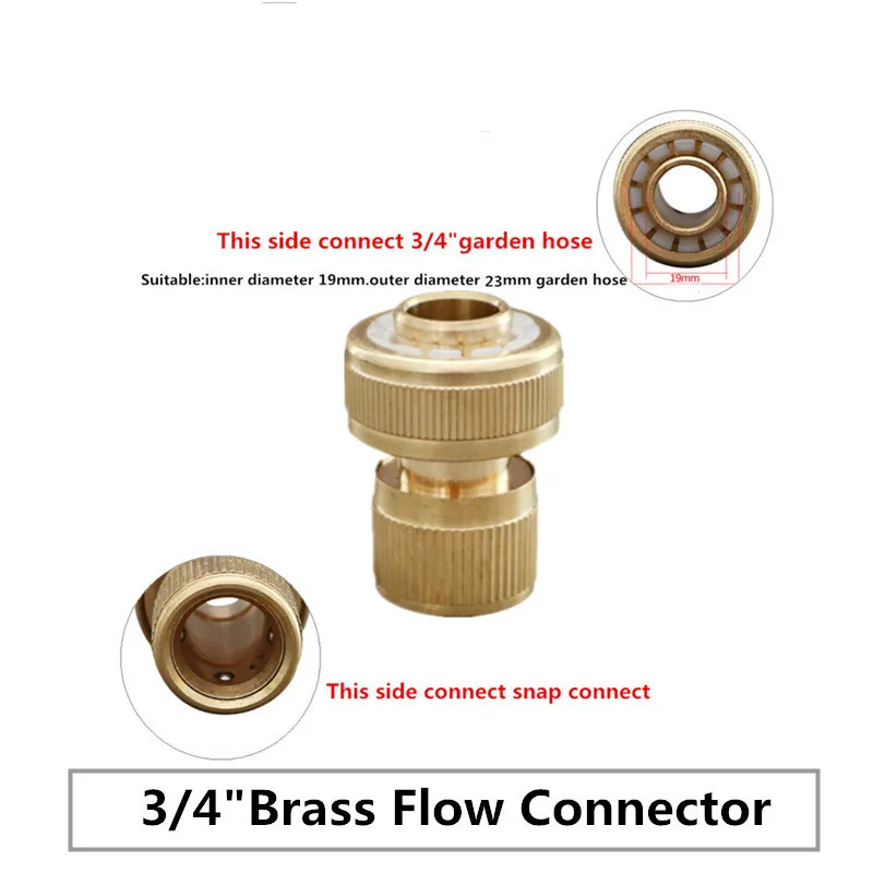 3/4 "(19mm) konektor selang Snap-in konektor cepat pipa selang taman konektor air Taman penyiraman