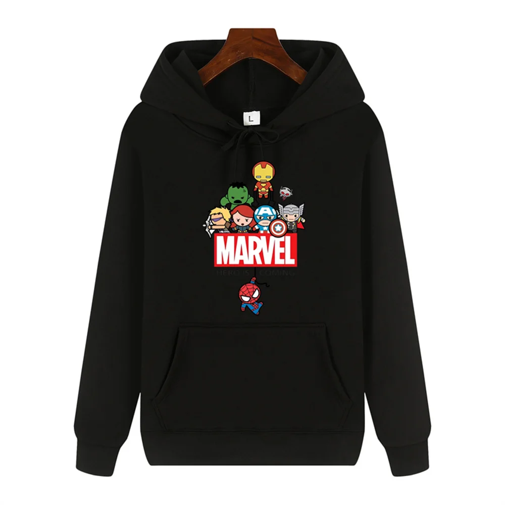 Marvel Heroes Fun Print Autumn/Winter Comfortable Soft Thickening men's high quality casual fashion warm street hoodie