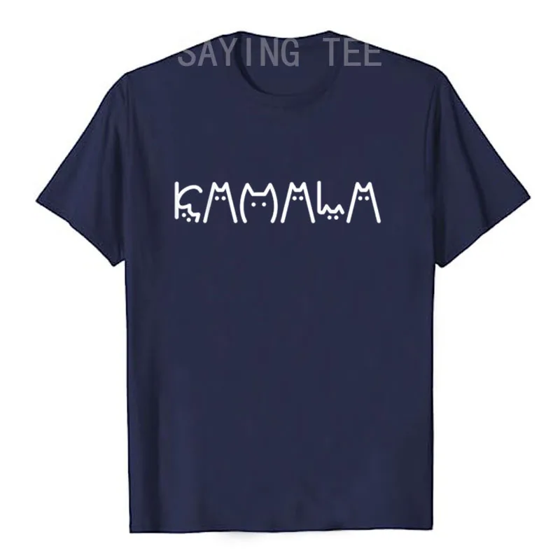 Kamala Harris-Camiseta de letras de senhoras, Camisetas de campanha, Engraçado, Positivo, Diversão, Sem filhos, Presentes Novidade, 2024