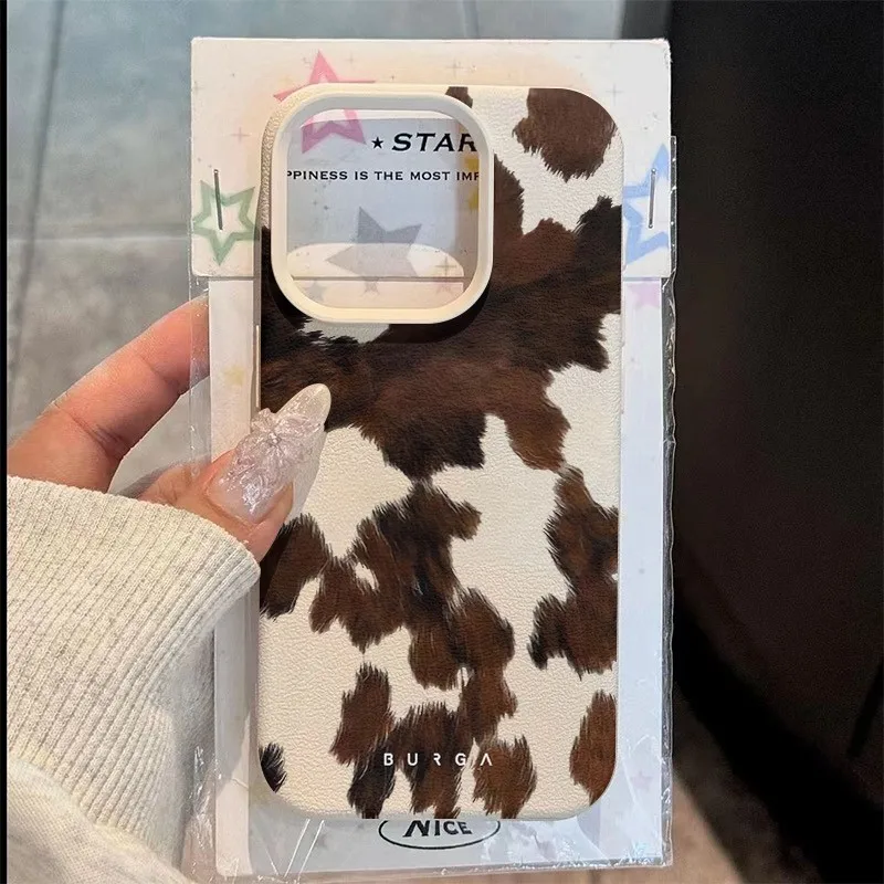 

Phone Cases Lychee Pattern Minimalist Cow For Samsung Galaxy S25 S24 Ultra 5G S23 FE S22 S21 Plus A26 A25 A24 A36 A56 A16 Cover