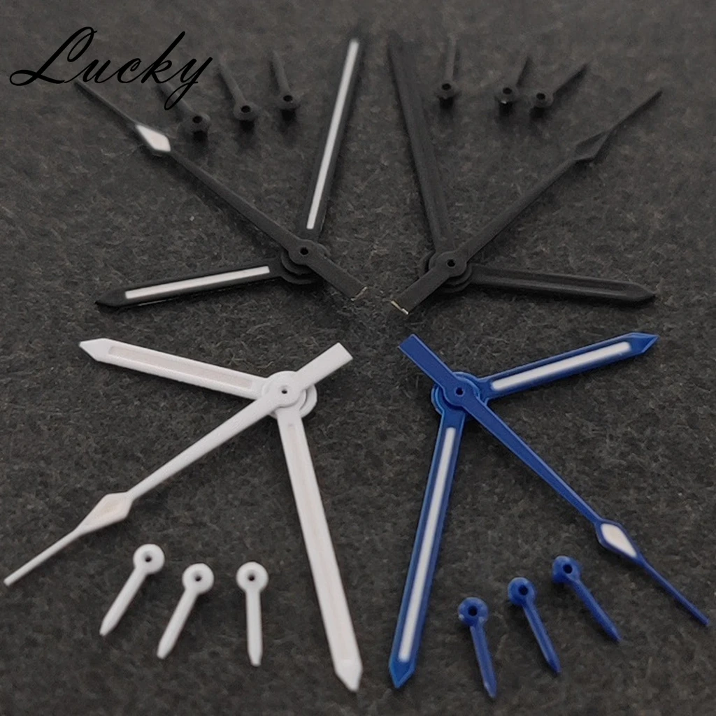 VK63 ساعة الأيدي C3 الأخضر مضيئة أبيض أزرق أسود صالح VK63A VK64 ساعات يد تعمل بالحركة الكوارتز أجزاء مؤشر/إبرة الملحقات