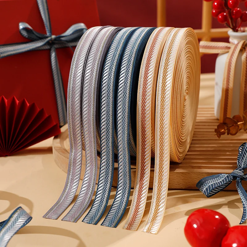 

2cm Wide Gift Packaging Ribbon Chinese Ethnic Clothing Accessories Ribbon Bow Packaging Gift Box Decoration Ribbon Flower