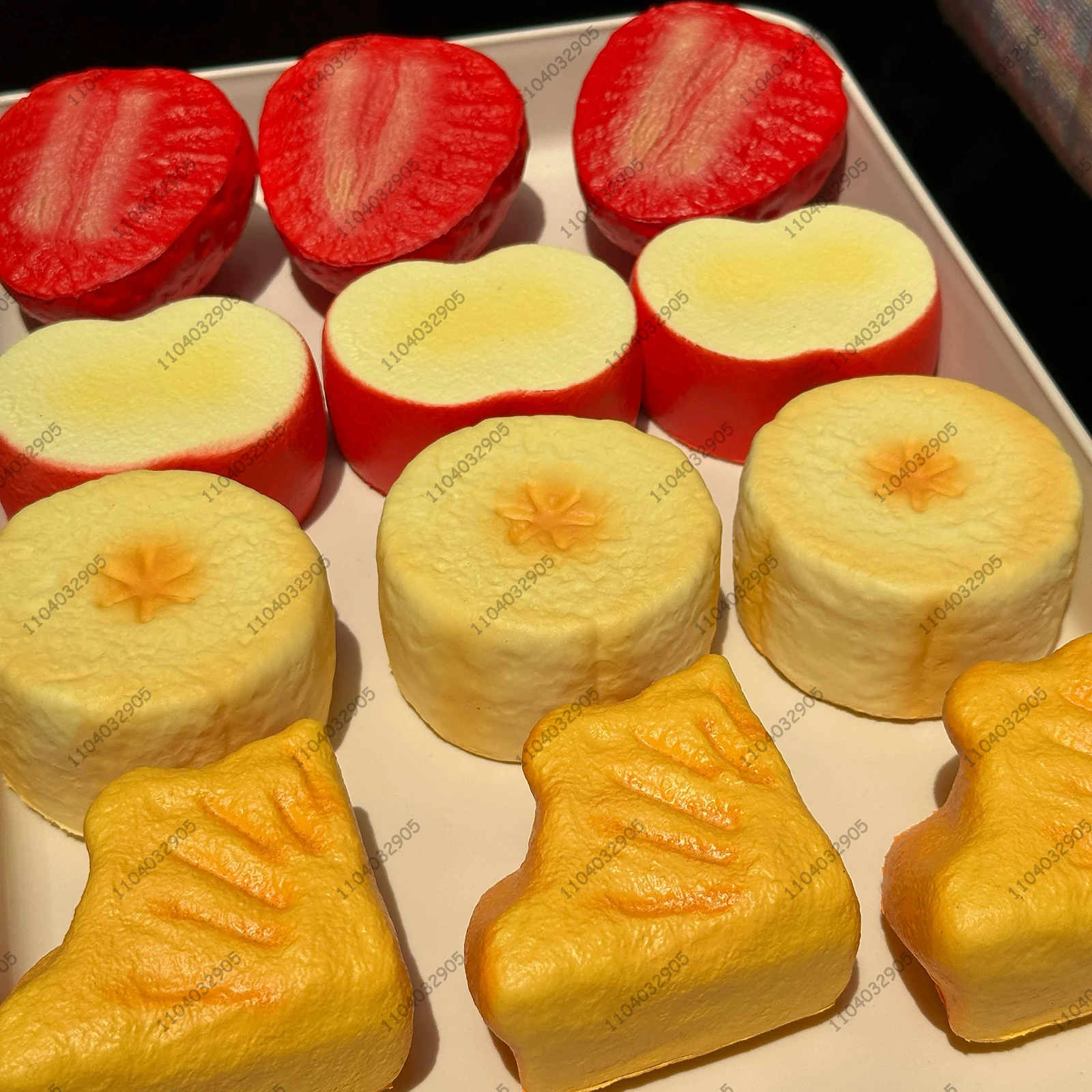 Fruit Slices Moist Slow Rising Squishy Toys Banana Apple Strawberry Pineapple ASMR Anti Stress Fidget Toys for Adults Gifts