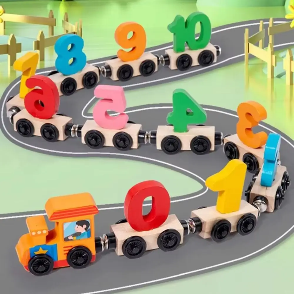 

Number/Animal Magnetic Wooden Train Toys Educational Mathematical Operation Exercises Montessori Number Train Set