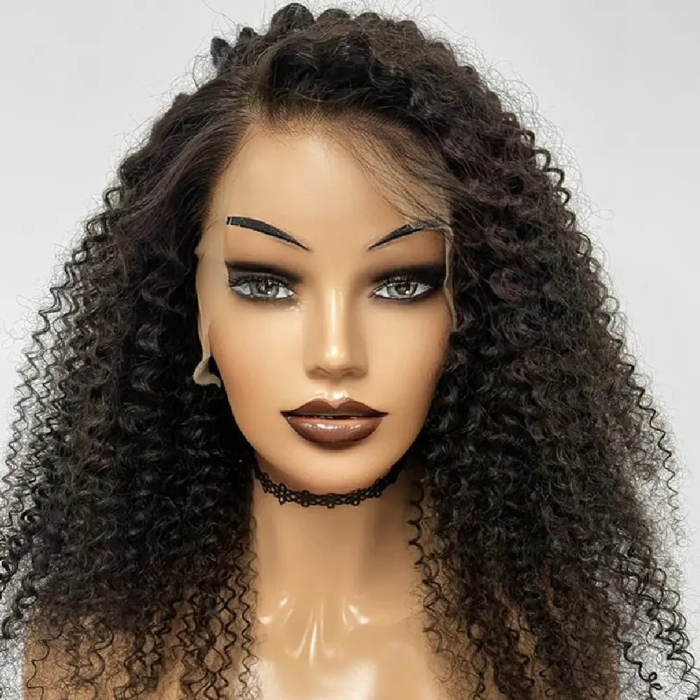 32 Inch T13x6 T13x5 Transparent Lace Front Kinky Curly Human Hair Wig T4x4 Lace Front Wig Brazilian Remy Hair Wig 250% Density