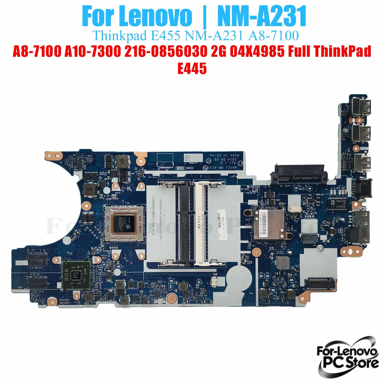 

NM-A231 For LENOVO ThinkPad E445 NM-A231 Notebook Motherboard 100% Tested Laptop Mainboard