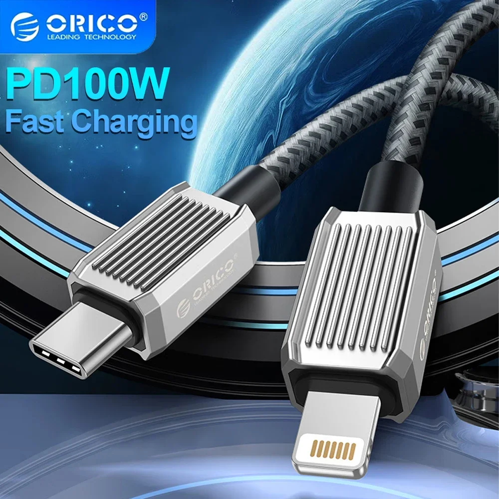 ORICO 100W PD USB C Cable 5A Fast Charging Cord Type C Nylon Braid for MacBook Pro iPad Pro Air Samsung Galaxy Laptop Phone