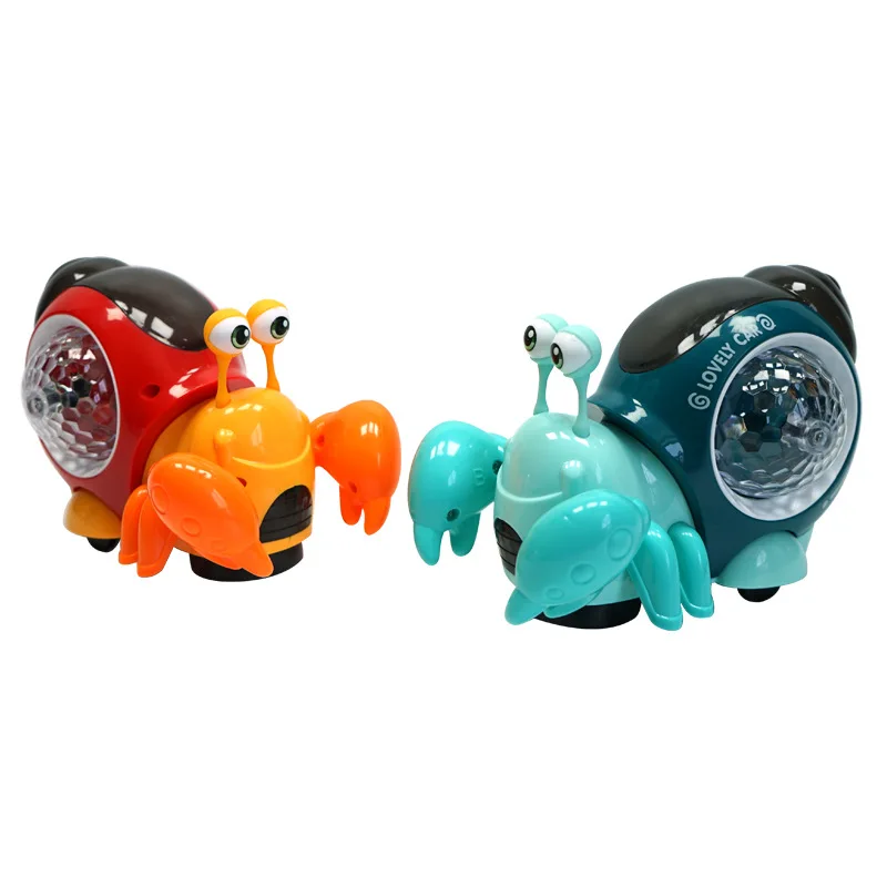 Cute Sensing Crawling Crab Baby Toys Interactive Walking Dancing with Music Automatically Avoid Obstacles Kids gifts Toys