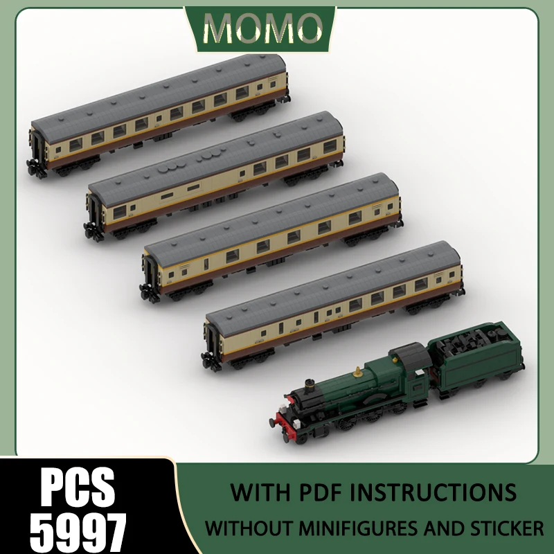 

Railway Train Model Moc Building Bricks Express "Kinlet Hall" Passenger Set Technology Blocks Gifts Christmas Toys DIY Assembly