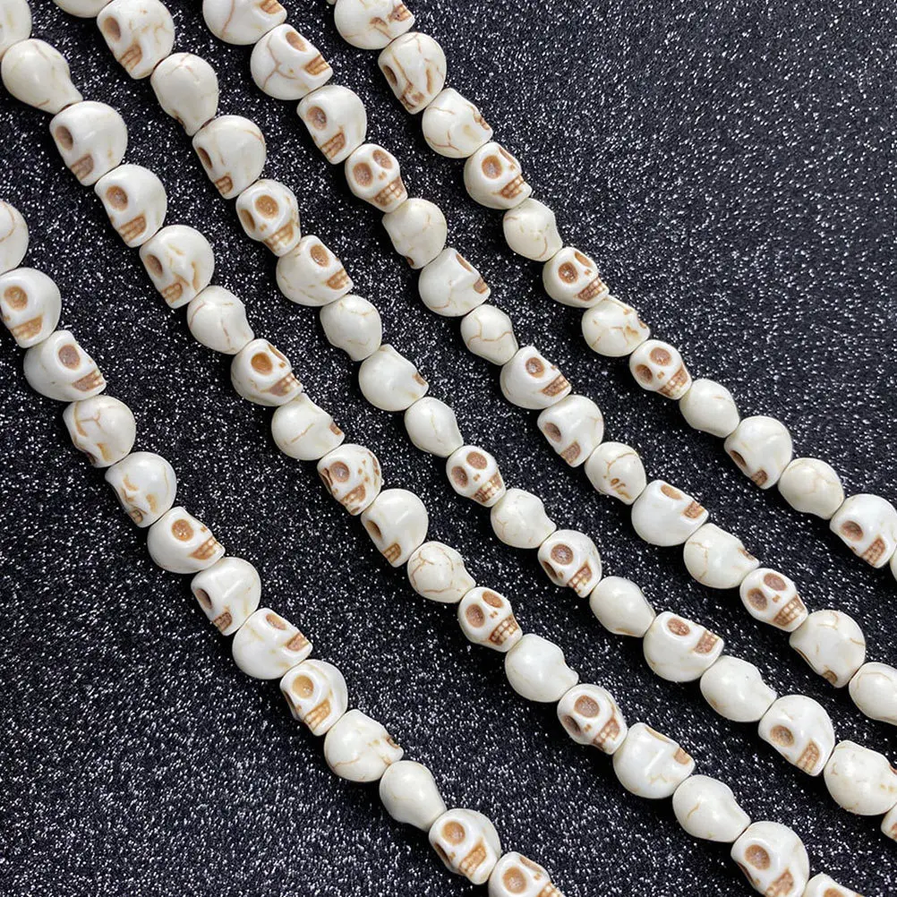 

2Sets Skull Shaped Beads for Jewelry Making Premium Craft Beads DIY Bracelet Necklace Pendant Decorative Charms