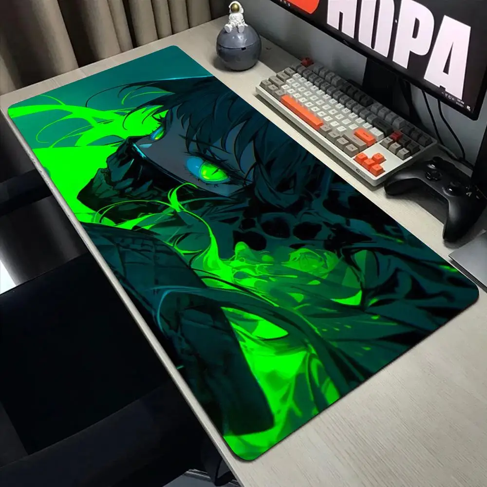 Anime girl Mouse Pad XXL Large Gaming Accessories Office Gamer Keyboard Desk Mat Rubber Non-Slip Laptop Cute Mask Girl Mousepad