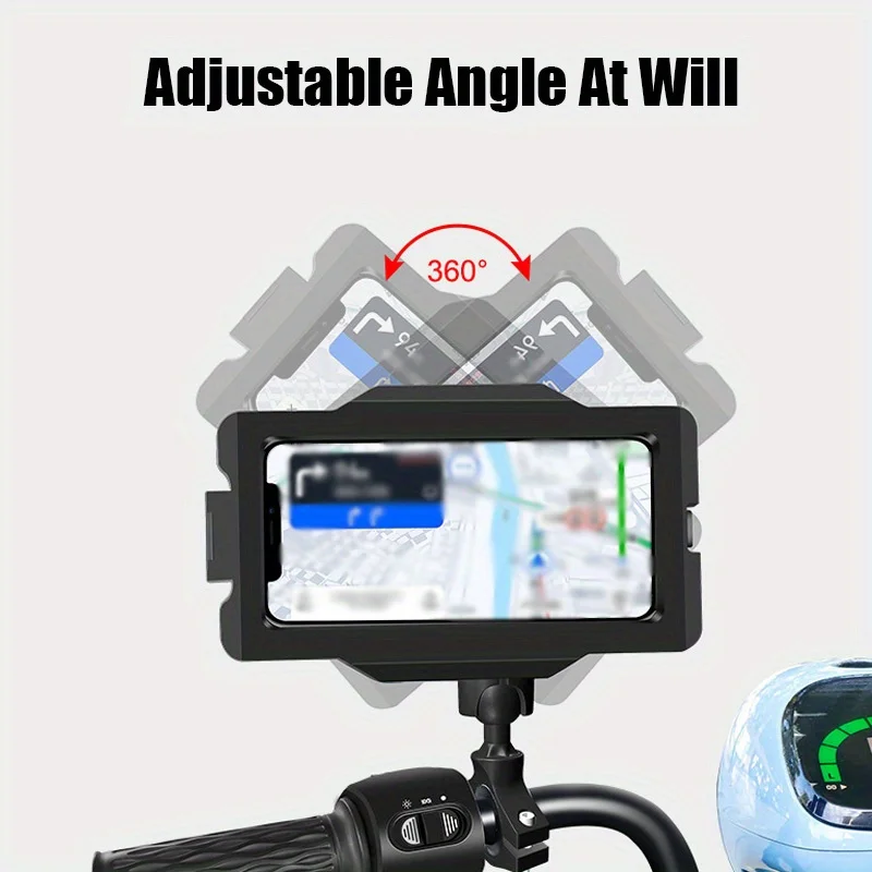 360 ° Rotatable Motorcycle Phone Holder Touch Screen Bicycle Phone Holder Rainproof  Shockproof Motorcycle Phone Support