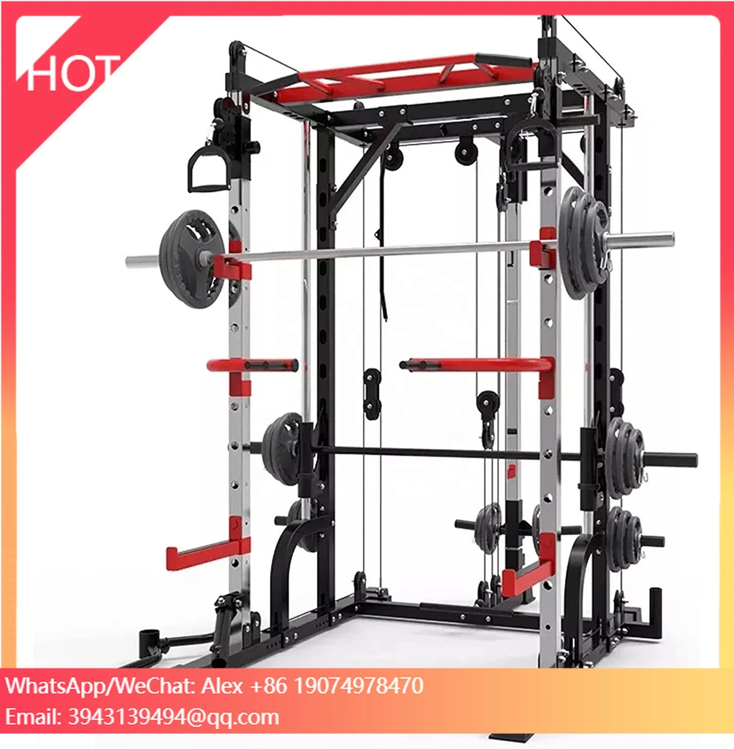 

Многофункциональная силовая рама-тренажер Lazada Hot Smith Machine Cage System для домашнего спортзала, комплексная система для тренировки всего тела, оборудование для тренировок Smith Gym