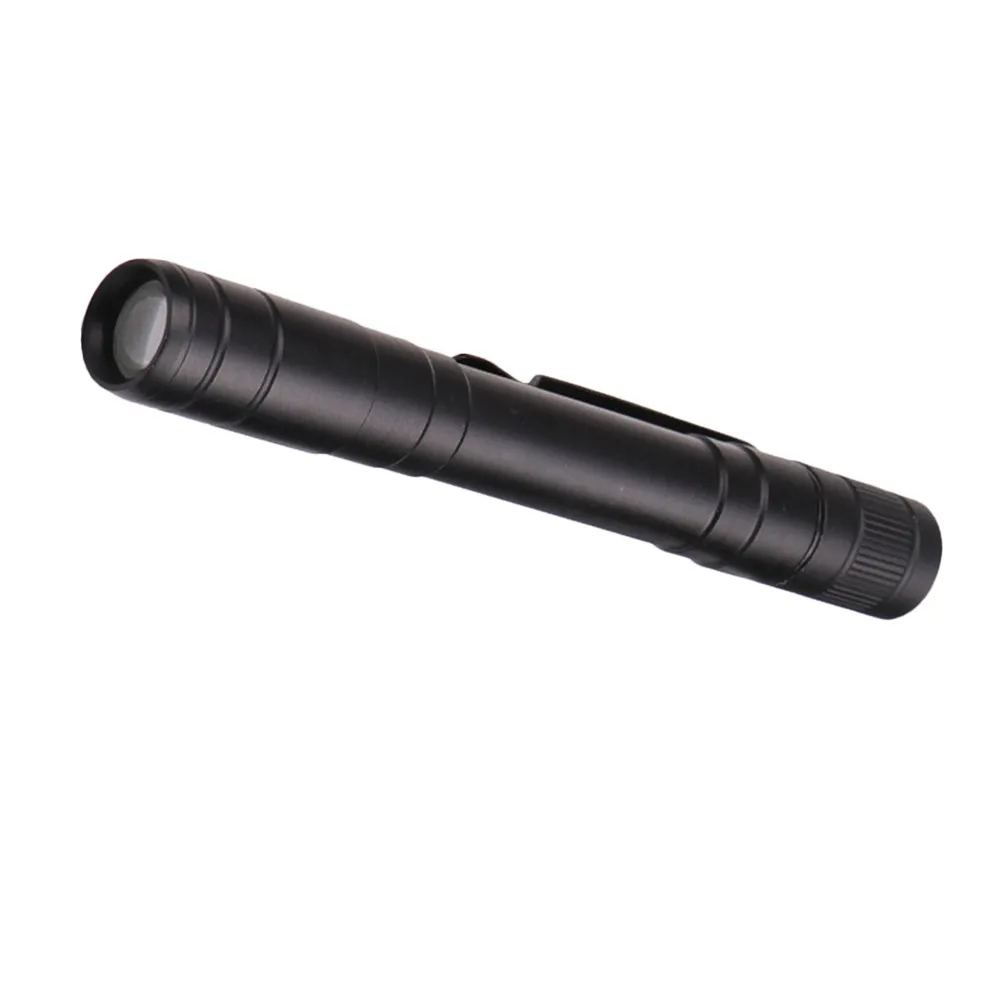 

Double Light Pen Shape LED Black Portable Outdoor Flashlight Compact Mini Torch Light Camping Hiking