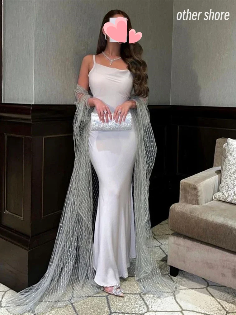 

Other Shore Elegant Vintage Sexy Gray Mermaid Lace Ribbon Customize Formal Occasion Prom Dress Evening Party Gowns
