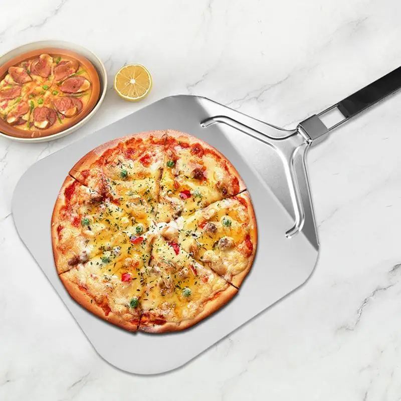 Pizza Spatula Paddle Foldable Pizza Peel Lightweight Aluminum Turning Peel Heat-resistant Lightweight Long Handle Turning Peel