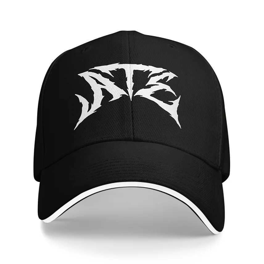 قبعات البيسبول للنساء والرجال بشعار ATE - قبعات كاجوال سوداء بتصميم قبعة عصرية، مقاس مريح