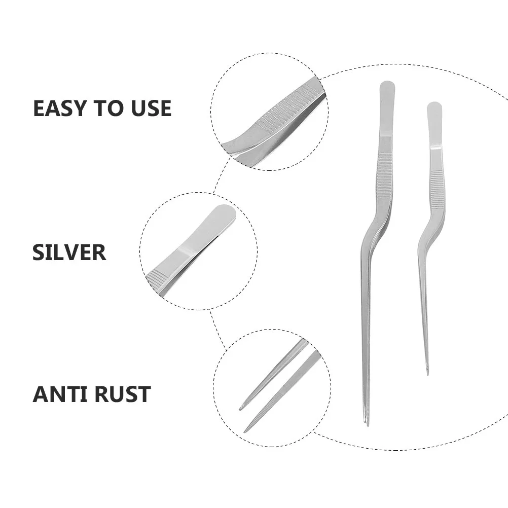 2 шт., зажим для закусок, пинцет из нержавеющей стали, инструмент для удаления рыбьей кости, зажим для волос