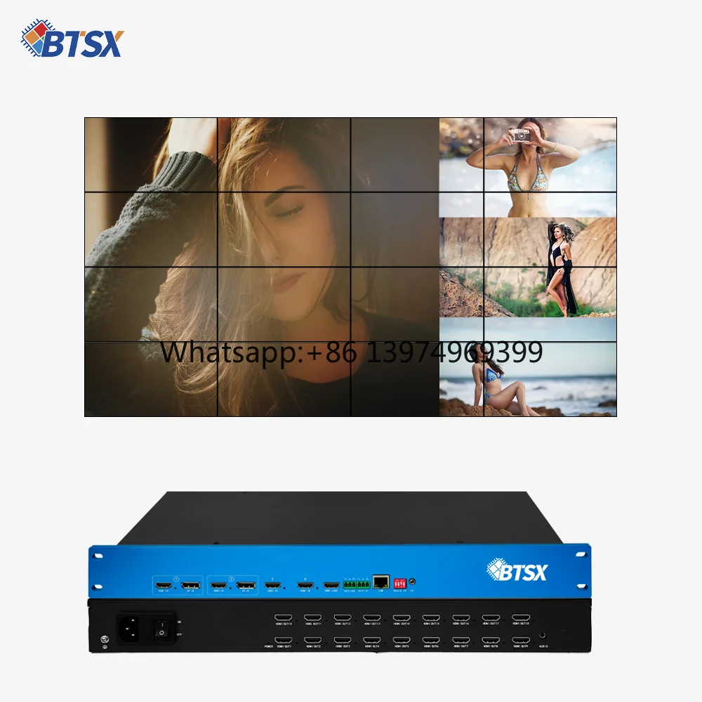High-Performance 4096x2160P60 Video Processor 4 HDMI/DP Inputs, 18 Outputs  Ideal for Commercial Displays Studios with PIP/POP
