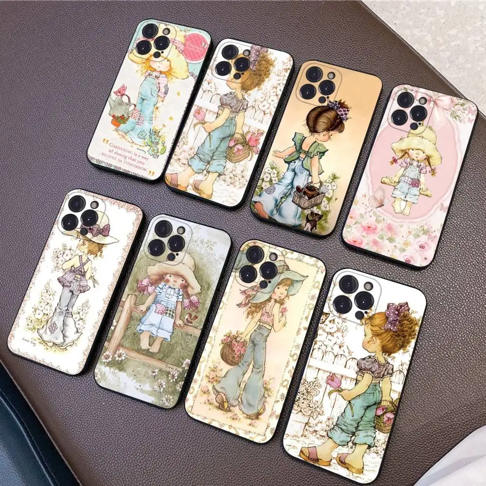 S-Sarah K-Kay Girls Cute Phone Case For IPhone 17 16 14 15 13 12 11 Pro Max Plus Silicone Soft Cover