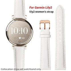 For Garmin New Watch Lily2 Genuine Leather Strap Lily 2 SmartWatch Women Cowhide Quick Release Watchband 14mm fashion Bracelet