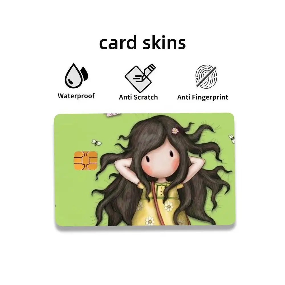 Cartoons S-Santoro Gorjuss HD Waterproof Card Skins Protective Stickers for Credit Bank Game Cards