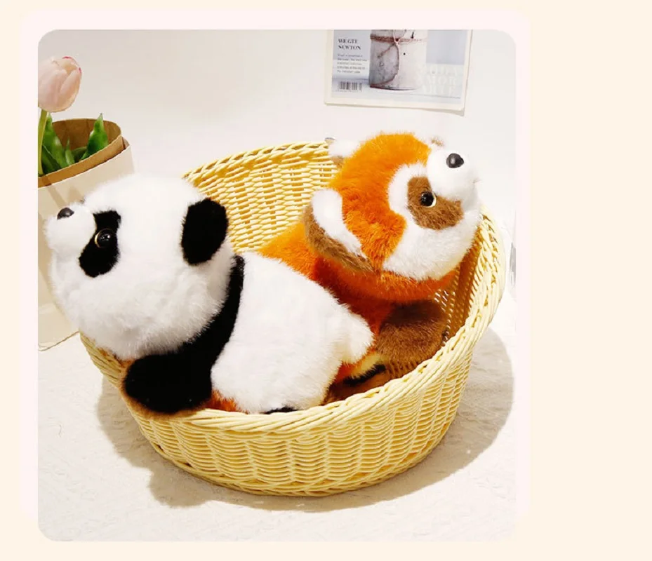 Bambola Panda rosso peluche accovacciato e simulato trasformazione in una grande bambola di procione cuscino per dormire bambola regalo di compleanno