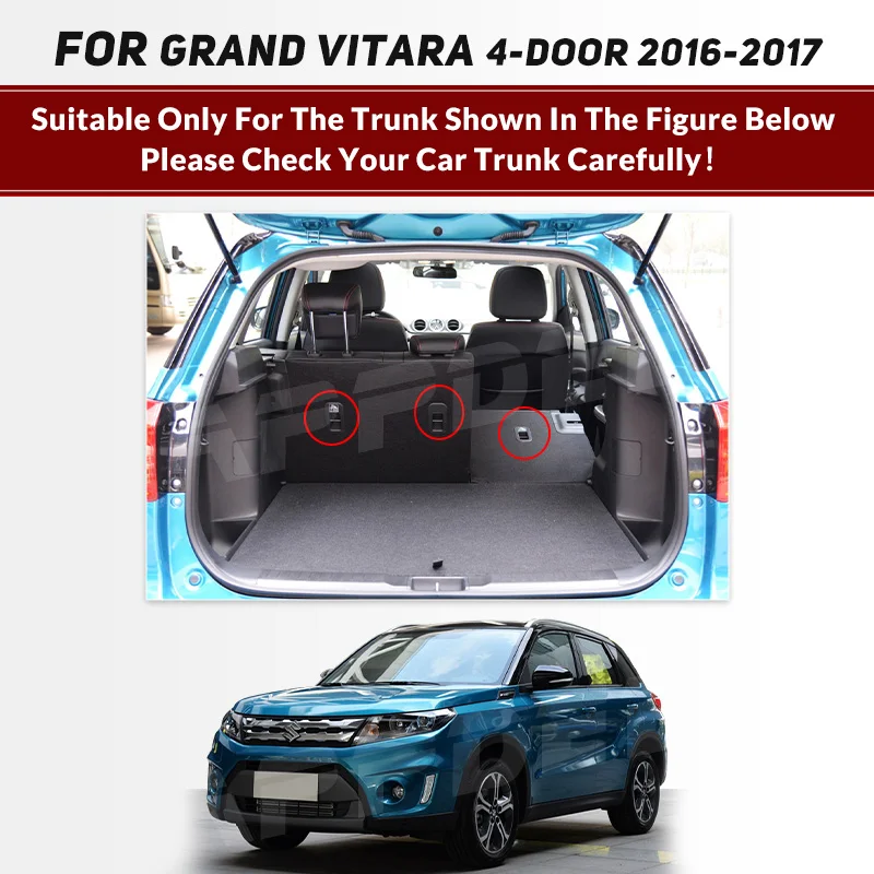 Car Trunk Mat For Suzuki GRAND VITARA 4-Door 2016 2017 Custom Car Accessories Auto Interior Decoration