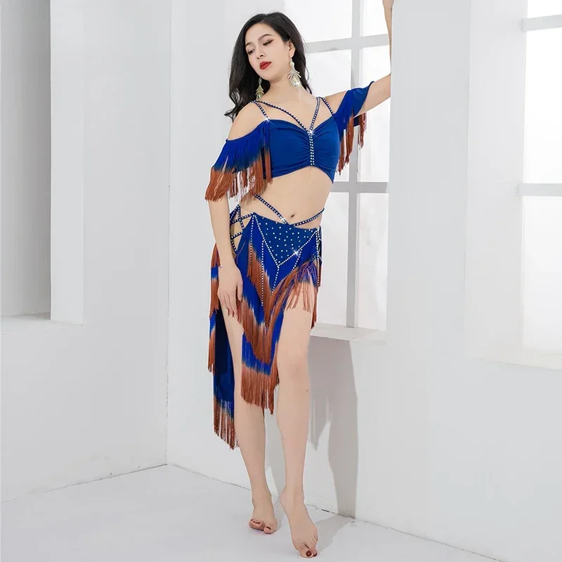 

Belly Dancer Costume Set for Women Sexy Top+sexy Drum Solo Skirt 2pcs Oriental Belly Dancing Wear Clothing Bellydance Outfit
