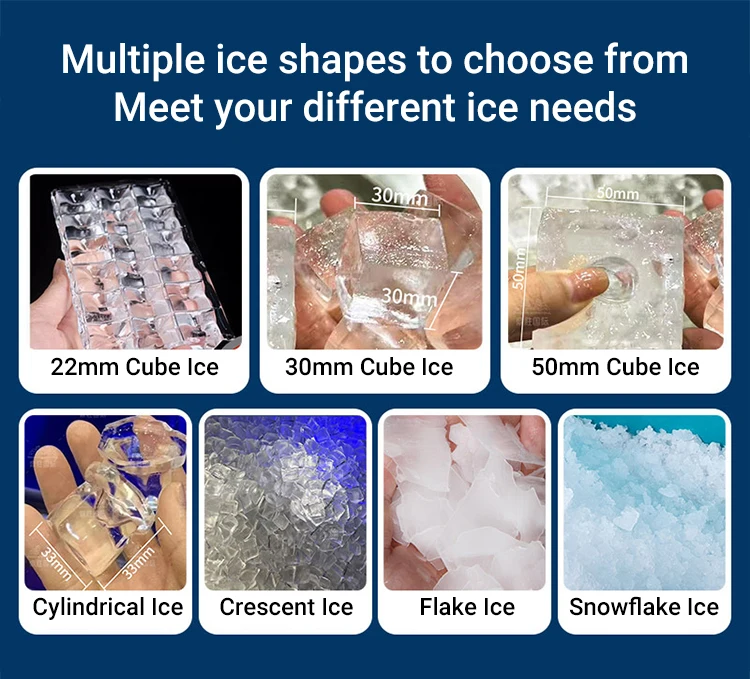 ماكينة صنع الثلج الأوتوماتيكية 150 كجم نظام تبريد المياه ماكينة صنع الثلج