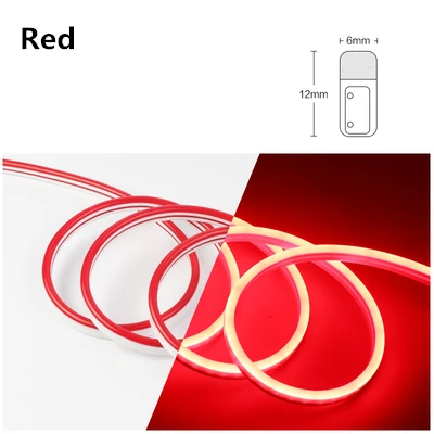 5V 12V 24V Led Neon Streifen Licht 6mm Schmales Seil Flex Band Silicon Tube Bar Wasserdicht DIY Zeichen Rot Grün Blau Gelb Rosa Weiß