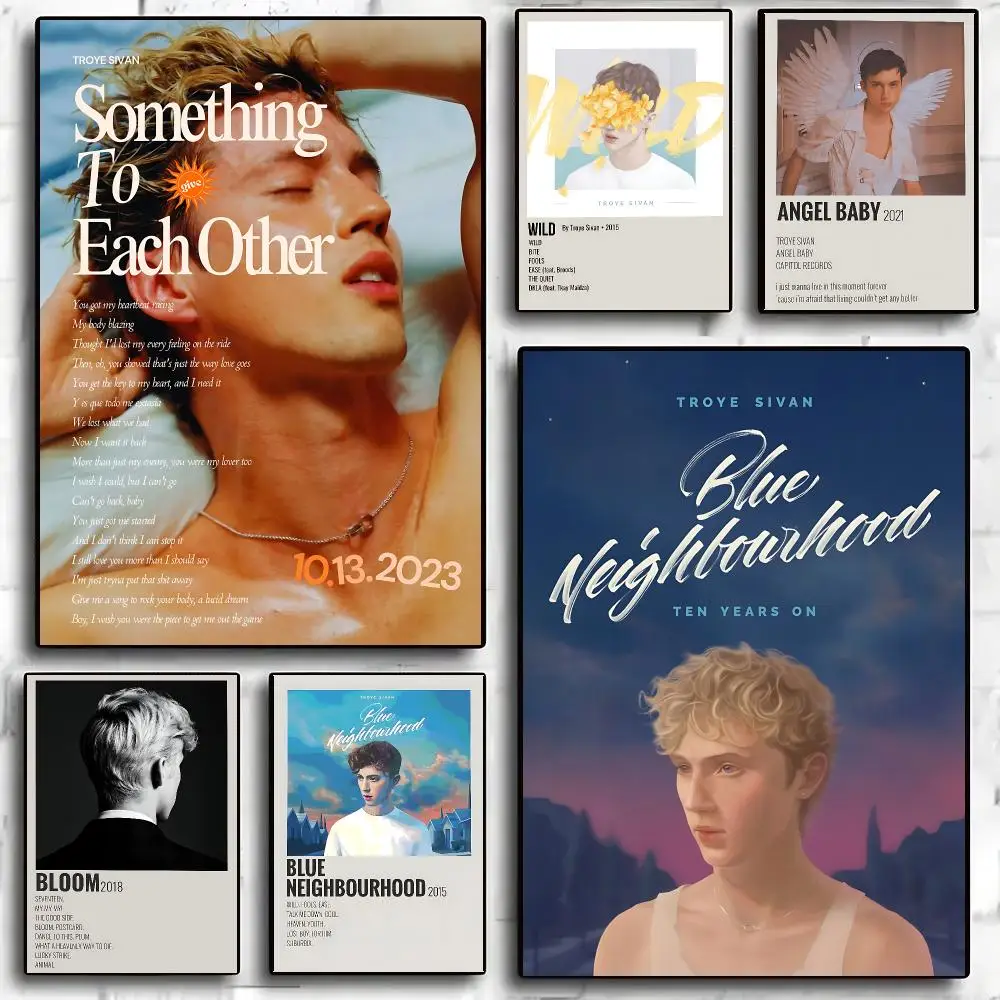 T-Troye Sivan Painting Calligraphy Anti Wrinkle Canvas Poster Wall Art Home Decor for Living Room