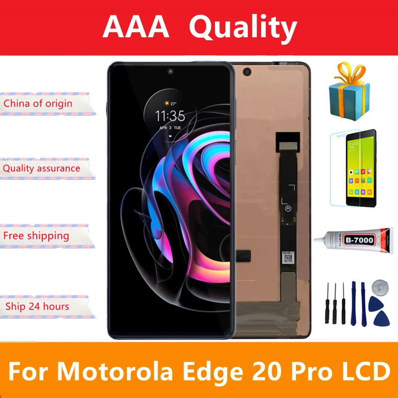 6.7“ AMOLED For Motorola Edge 20/20 pro LCD Touch Screen Sensor Digiziter Assembly Replace For Motorola Edge S ProLCD