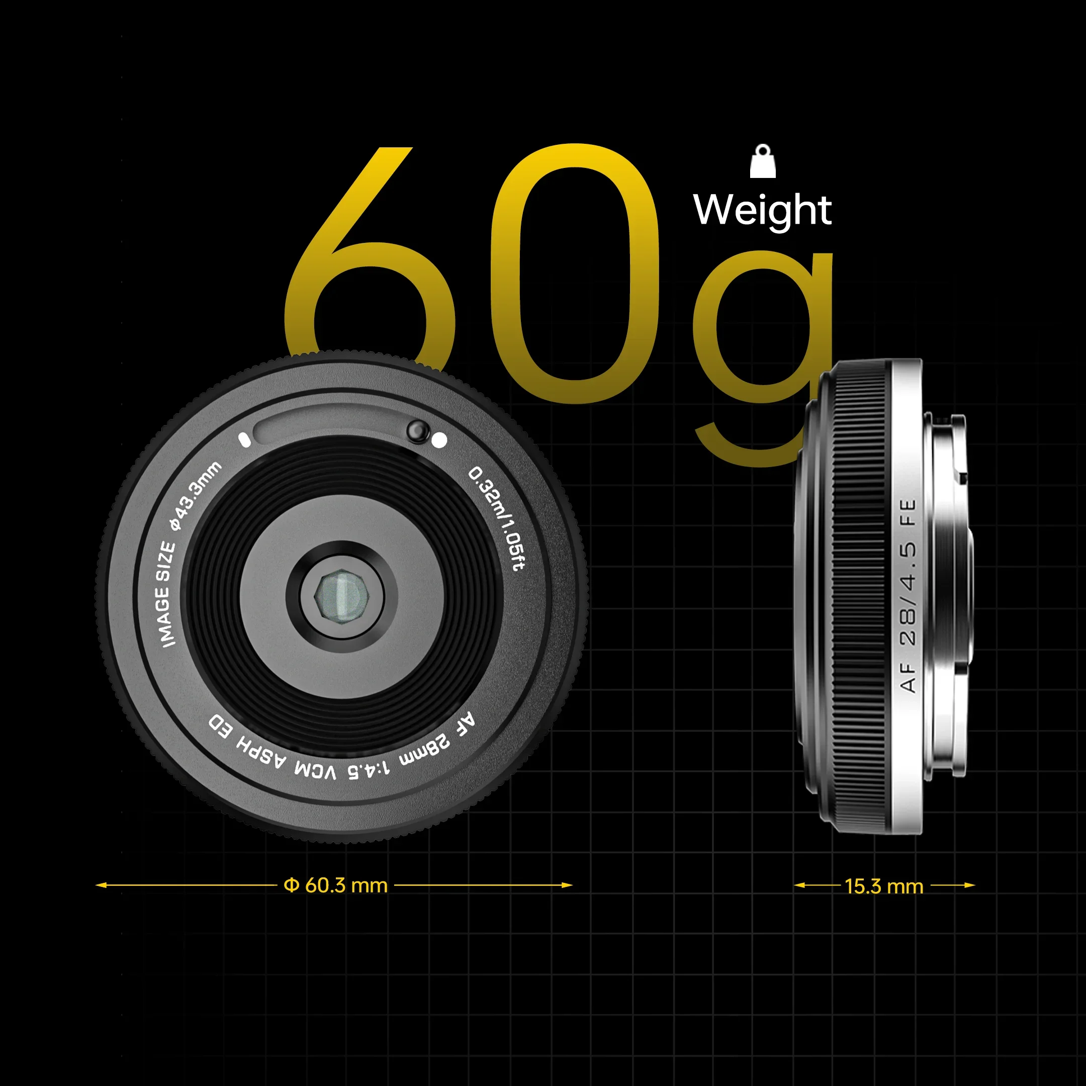 VILTROX AF 28mm F4.5 Full Frame Ultra-thin Fixed Focus Autofocus Lens For Sony E Mount A7C A6400 A6700 ZV-E10 A7M5