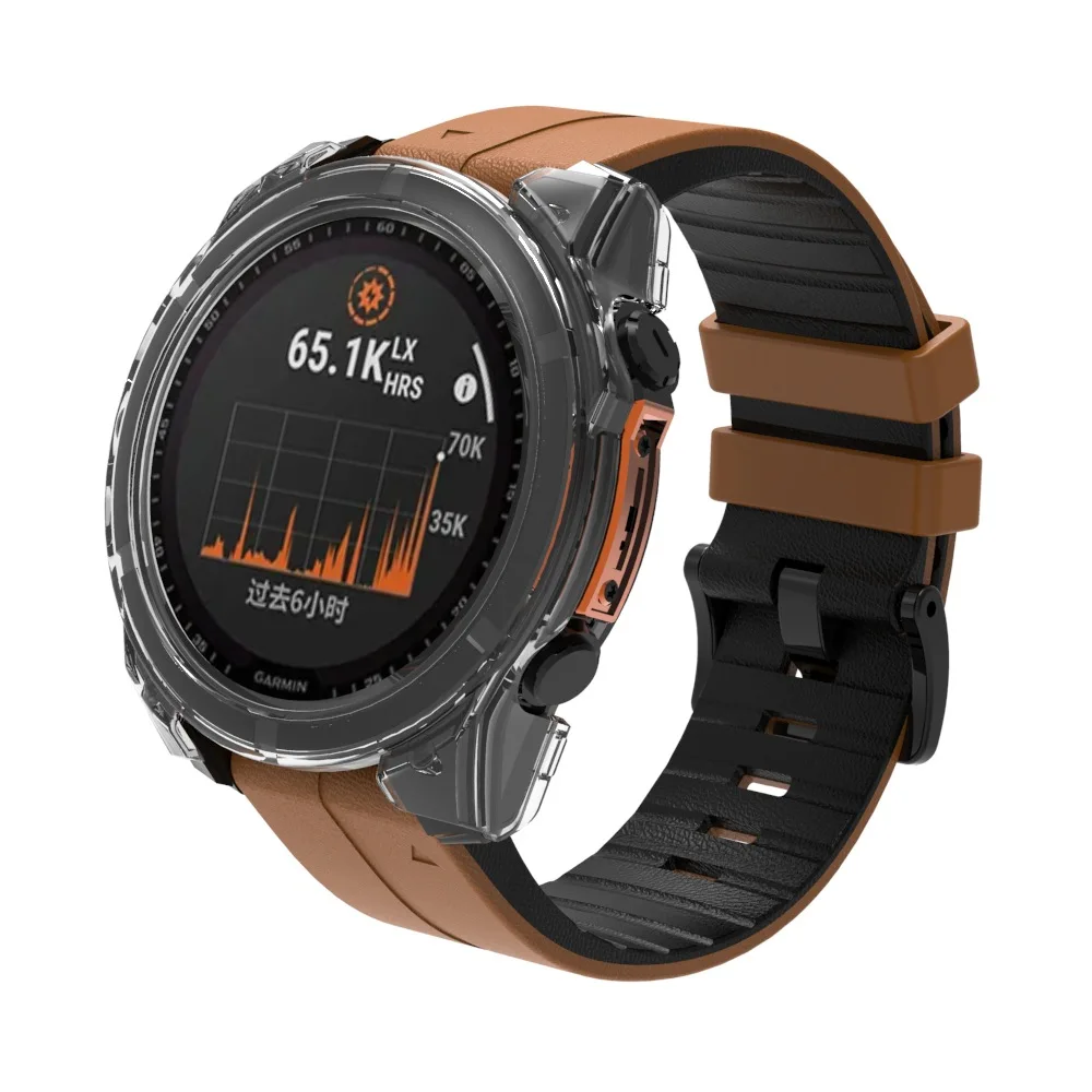 Pelindung layar kaca cangkang tepi keras Film bingkai jam tangan pintar untuk Garmin Fenix 8 43mm 47mm 51mm Aksesori penutup pelindung