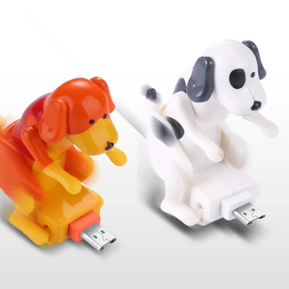 MVQF Funny Humping Dog Fast Charger Cable Data Cable for IPhone Mobile Phone Charging Line Prank Gifts Decompression Toys