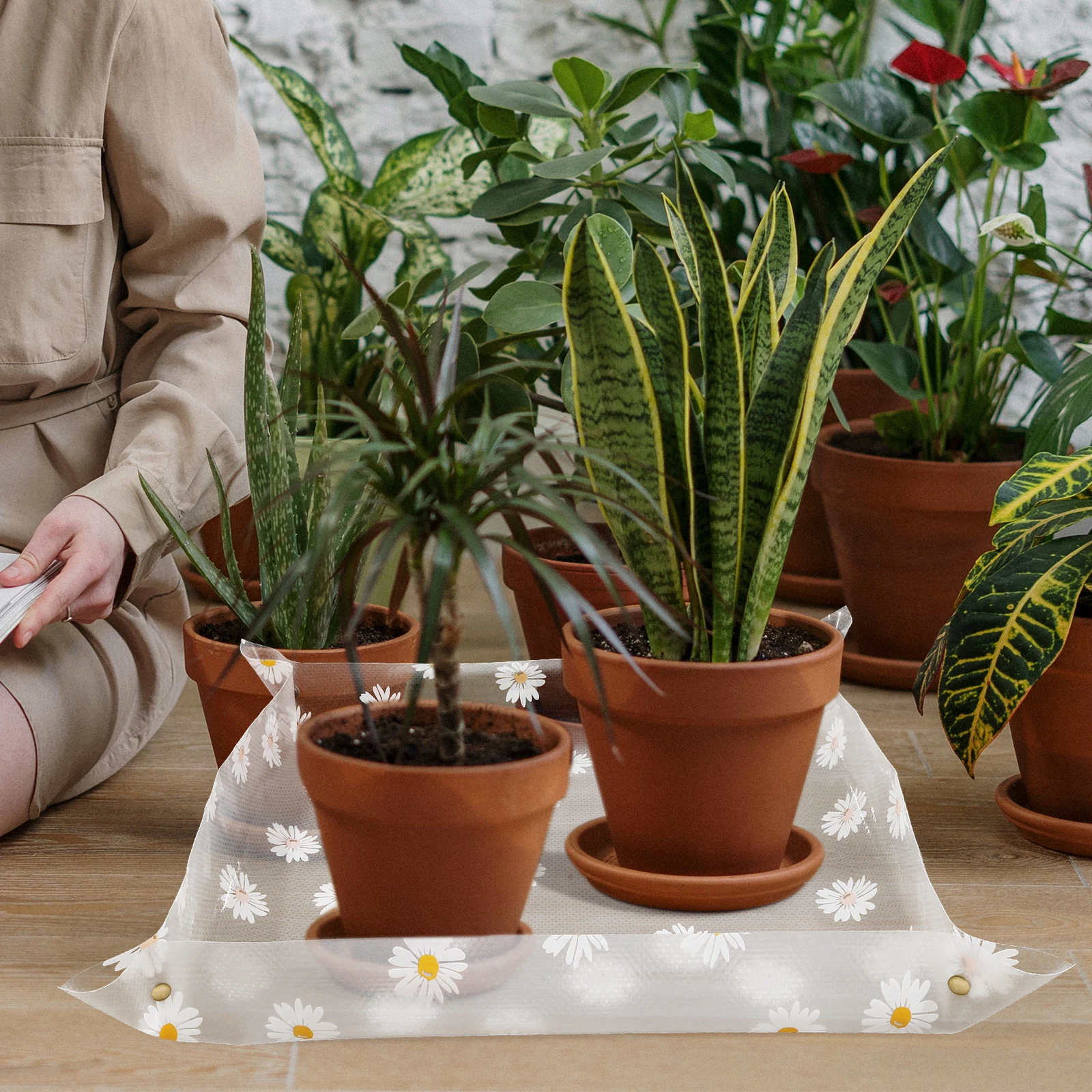 

Gardening Mat Indoor Plants Soil Pad Portable Flower Pot Replacement Thickened Durable Heat Cold Water Stain Oil Proof Gardening