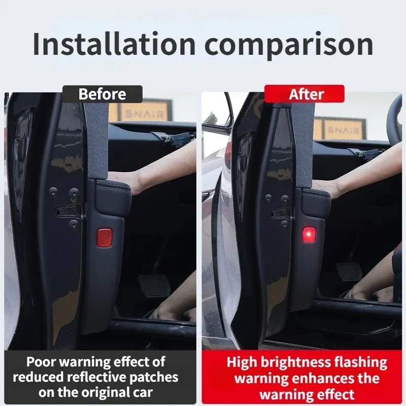 For Tesla Model 3 & Y  Car Door Warning Light – Strong Flashing LED Lamp, Anti-collision Projector Light, Safety Accessories