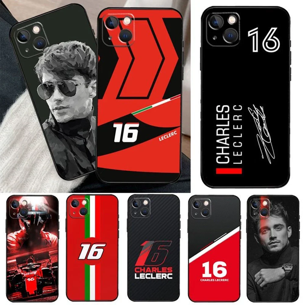 Phone Case For F1 Drivers iPhone 16 15 14 13 12 11 Pro Max Mini X XR XSMAX 8 6S Plus Charles Leclerc Soft Silicone Cover