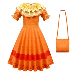 Pepa Madrigal Encanto Dresses Girl Princess Dress Mirabel Halloween Costumes for Kids Maid Outfit Encanto Cosplay Anime Carnival
