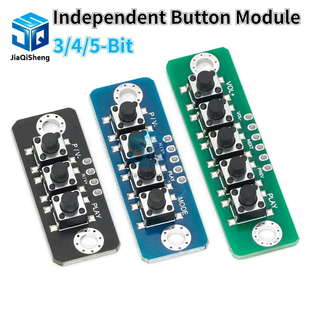 3/4/5-Bit Independent Button Module MCU External Button Module Micro Switch Button Board Bluetooth-compatible Power Amplifier