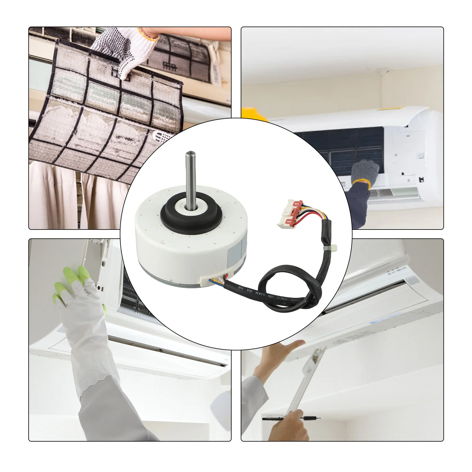 Motor for Midea Inverter AC 20W WZDK20-38G ZKFP-20-8-6 Brushless DC 280V 1300r/min Air Conditioning Replacement