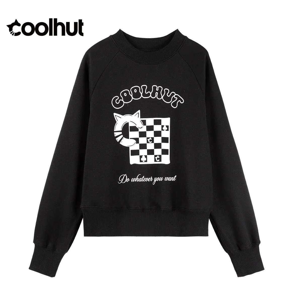 

COOLHUT 2025 Y2K винтажный флисовый пуловер в клетку в американском стиле с принтом, женский повседневный свитшот с круглым вырезом и длинными рукавами Kpop