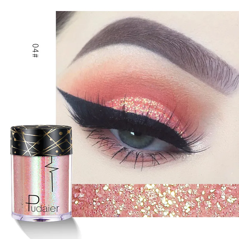 Brilhante Ray holográfico lantejoulas Glitter Shimmer Pigmento Sombra de olho Tatuagem Lip Nail Body Glitter Festival Party Eye Maquiagem Pó