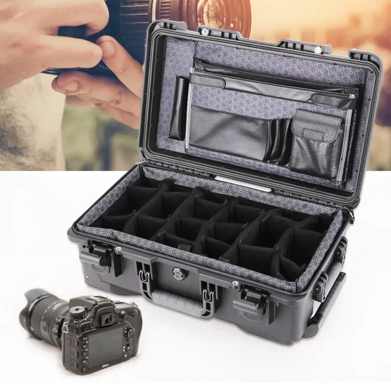 Plastic Drawbar Tool Box Professional Photographic Equipment Instrument Safety Protection Heavy Tool Case Hardware Tools Storage