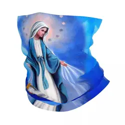 Catholic Virgin Mary Bandana Winter Neck Warmer Men Windproof Wrap Face Scarf for Hiking Our Lady of Fatima Gaiter Headband