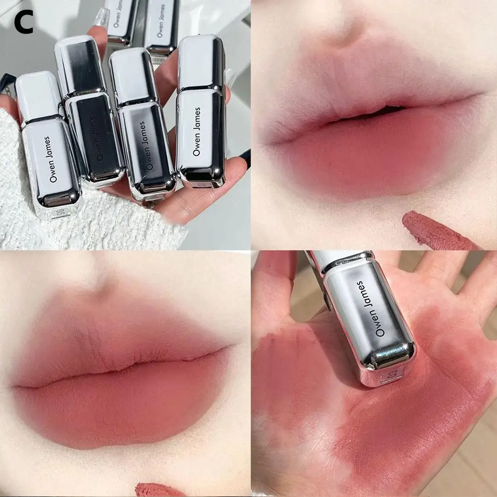 Samt Matte Lip Schlamm Flüssigen Lippenstift Wasserdicht Nude Lip Gloss Anhaltende Lange Glasur Rot Pfirsich Lip Tint Nicht-stick kosmetik Li F2H7